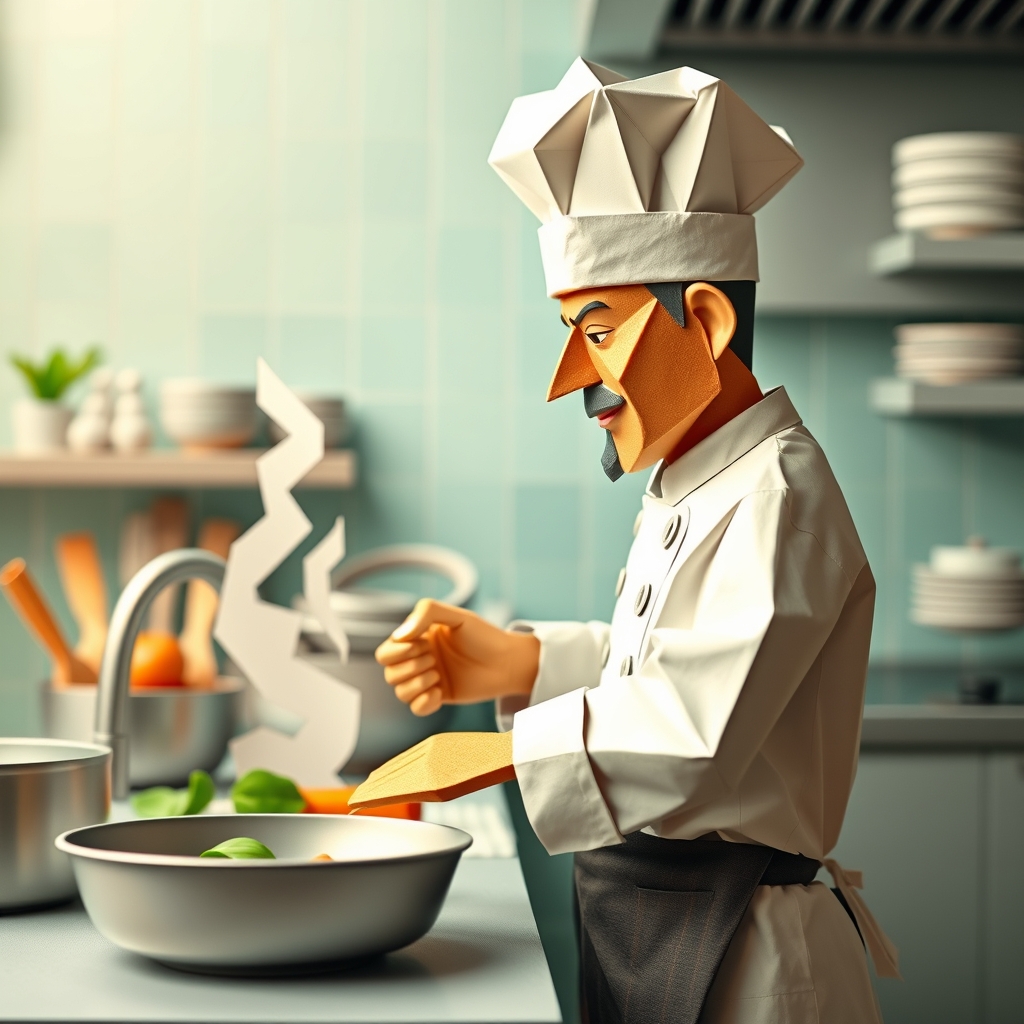 یک آشپز خانه شلوغ 
8