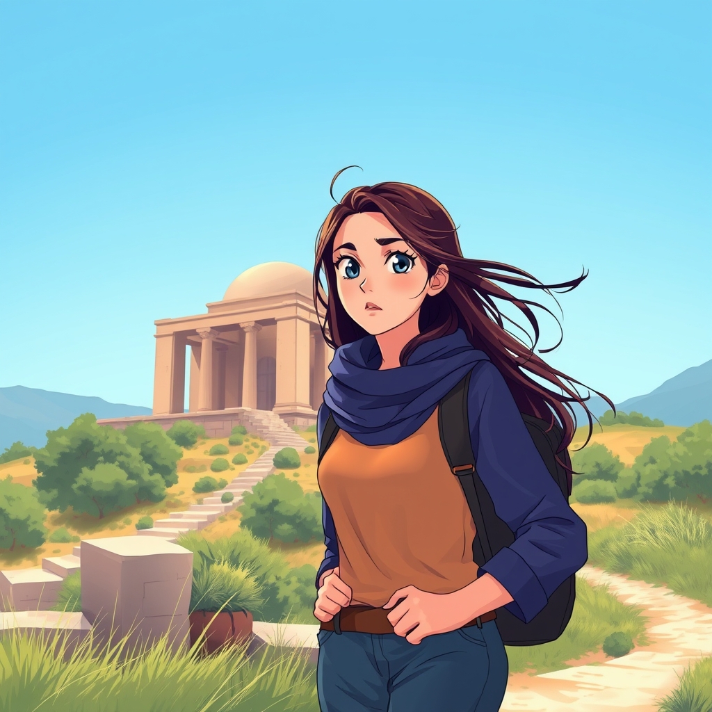 یک دختر درحال رفتن به تخت سلیمان تکاب6