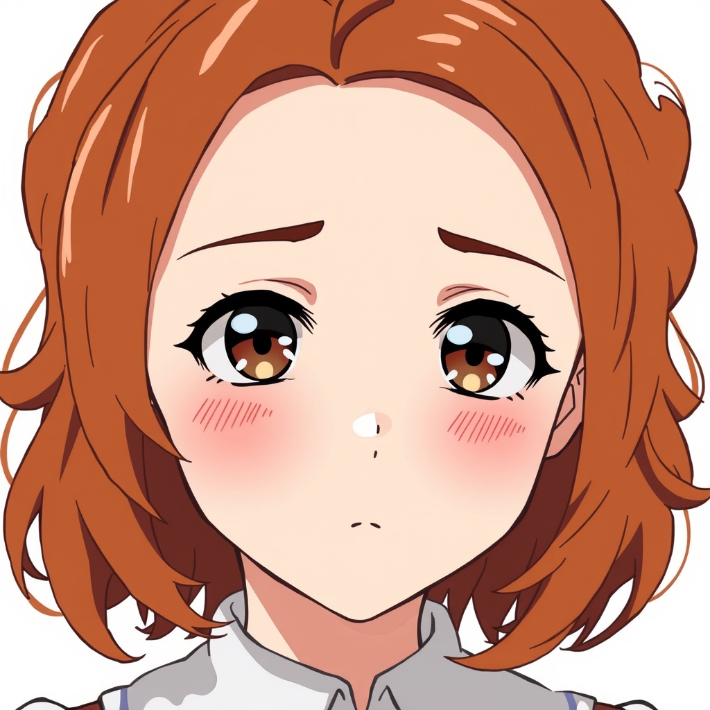 دختری با موهای فرولبی متوسطوچشم های قهوهای باگونه های زیبا
10