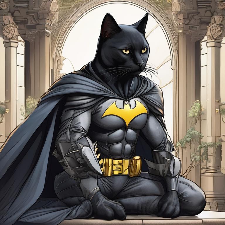 گربه ای که لباس بتمن پوشیده20