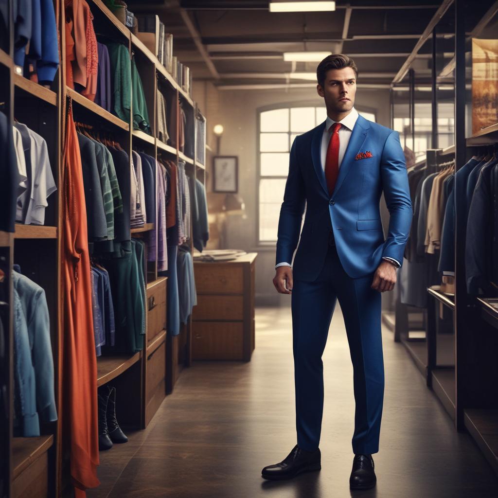 عکس مرد هیکلی و قد بلند با کت شلوار در حال معامله تجارت است5