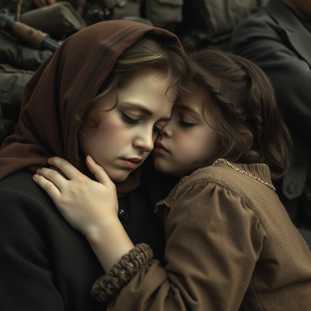 دختری که با مادرش در جنگ شهید شده اند و صحنه خیلی غمگینی است😭😭😭😭
3