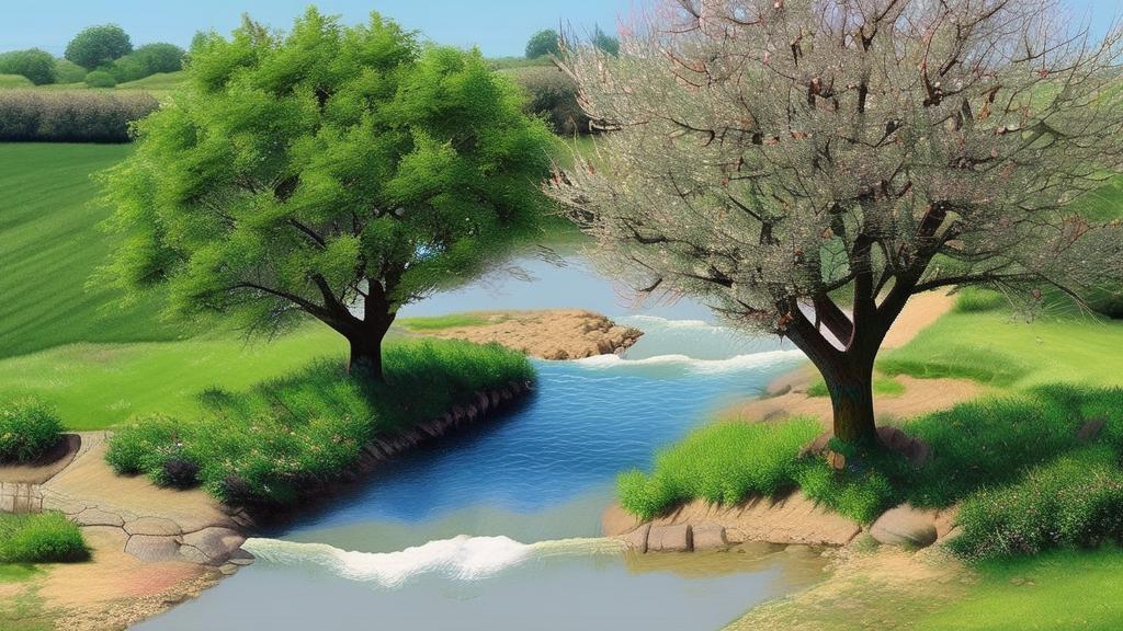 رود هایی از زیر تخت شأن روان است آب هایی زلال و پاکیزه درختان پر میوه ی سر به فلک کشیده 17