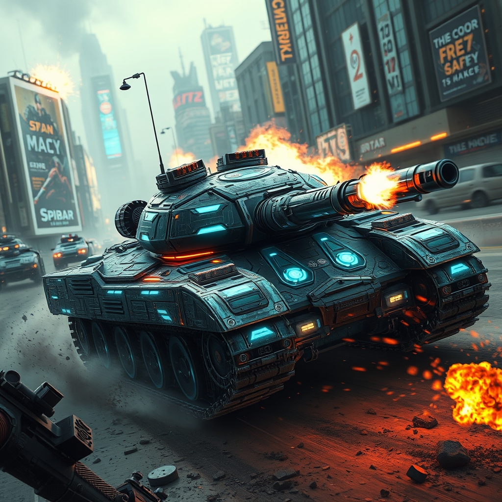 تانک در حال نبرد در اینده21