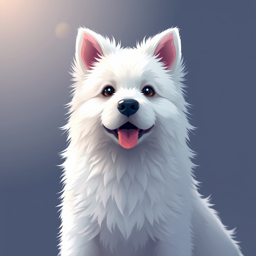 یک سگ پشم سفید14