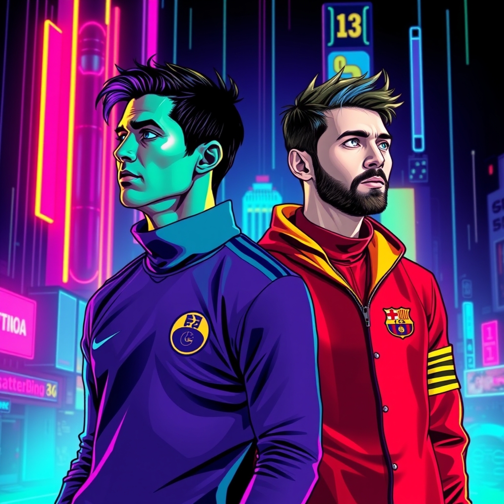 رونالدو در کنار مسی5