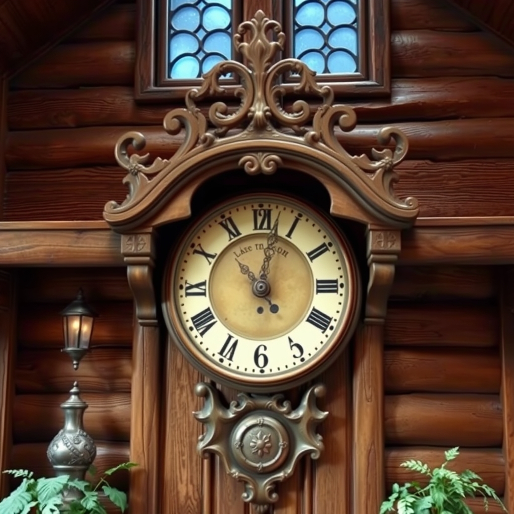 یک ساعت دیواری عتیقه در خانه ای
نوستالژی چوبی1