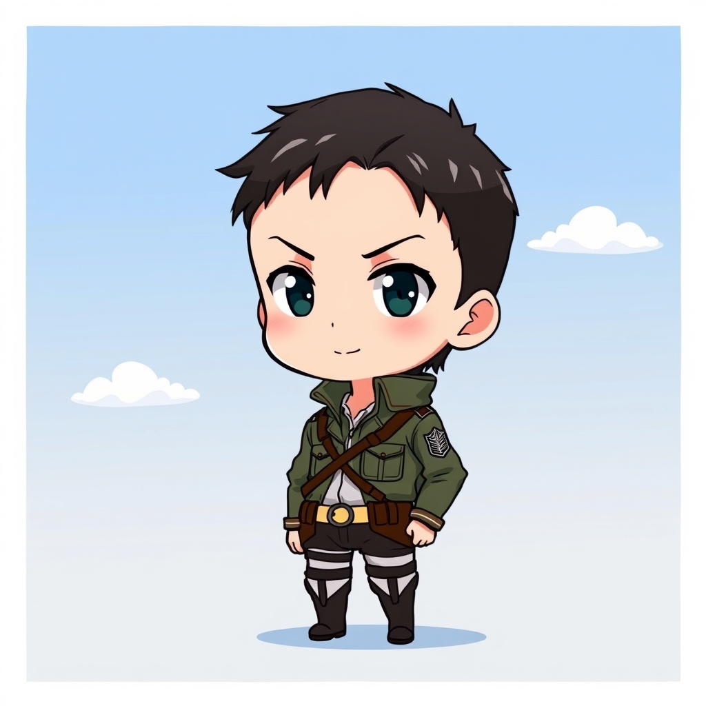 شخصیت ارن یگر کوچک از انیمه اتک آن تایتان طرح چیبی_انیمه6