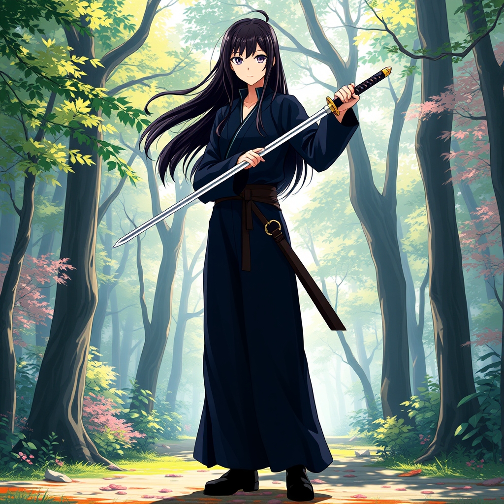 یک دختر شمشیر زن حرفه ای در جنگل12