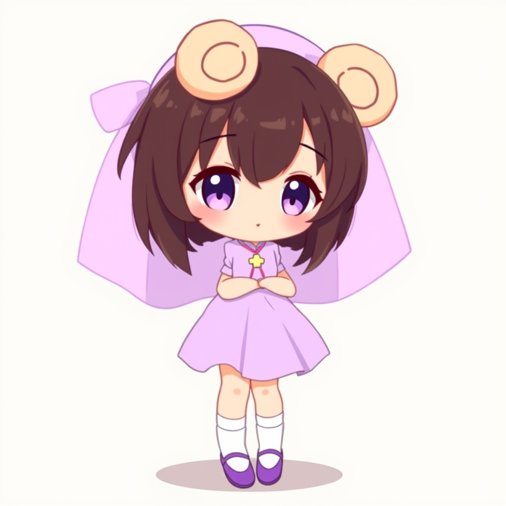  اگر شخصیت سینامورول دختر بود. با موهای قهوه ای تیره رنگ  و با گوش های سینامورولی پشمکی گوگولی مگولی کیوت.و با چشمان بنفش کمرنگ.و لباس پرنسس بنفش زیبای یکم دان بلند . و جوراب سفید زیبا به پاهایش کرده است و کفش بنفش زیبا . این دختر خیلی زیبا است .21