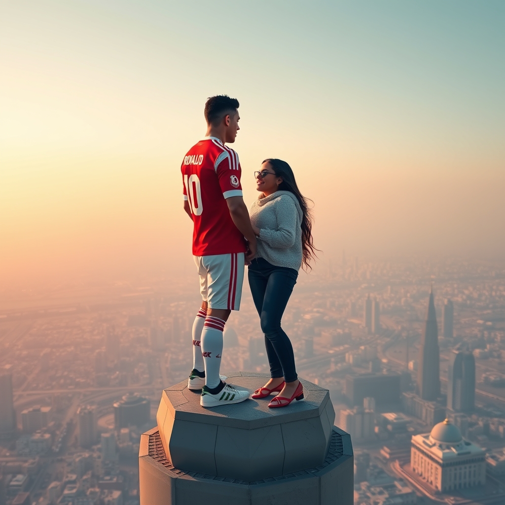 رونالدو و جورجینا رو بزار نوک برج میلاد0