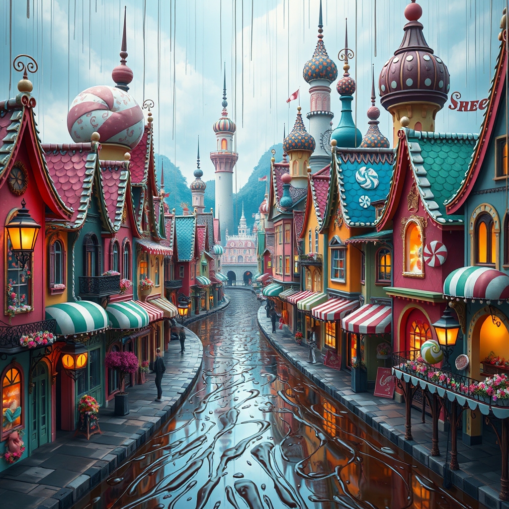 باران شکلات در شهر آبنباتی😍2