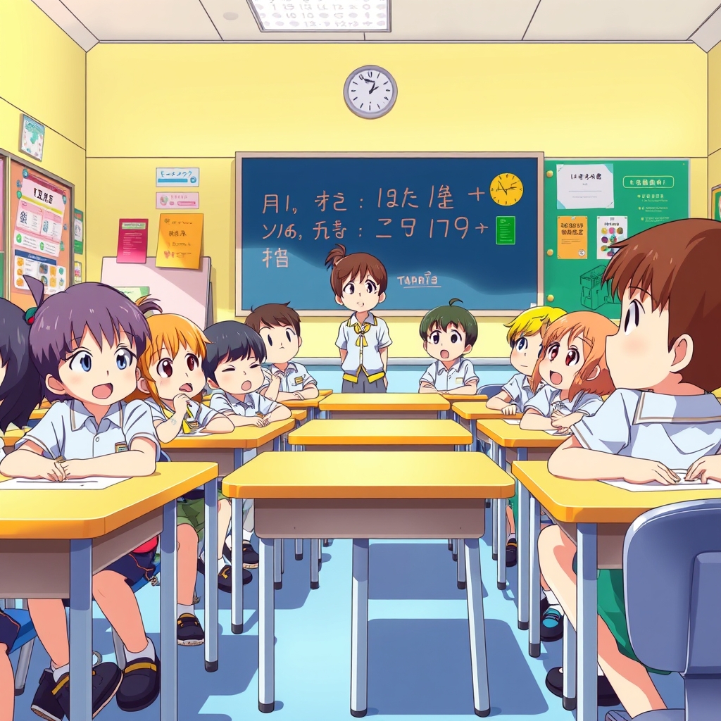 یک کلاس با دانش اموزان کلاس اول 1