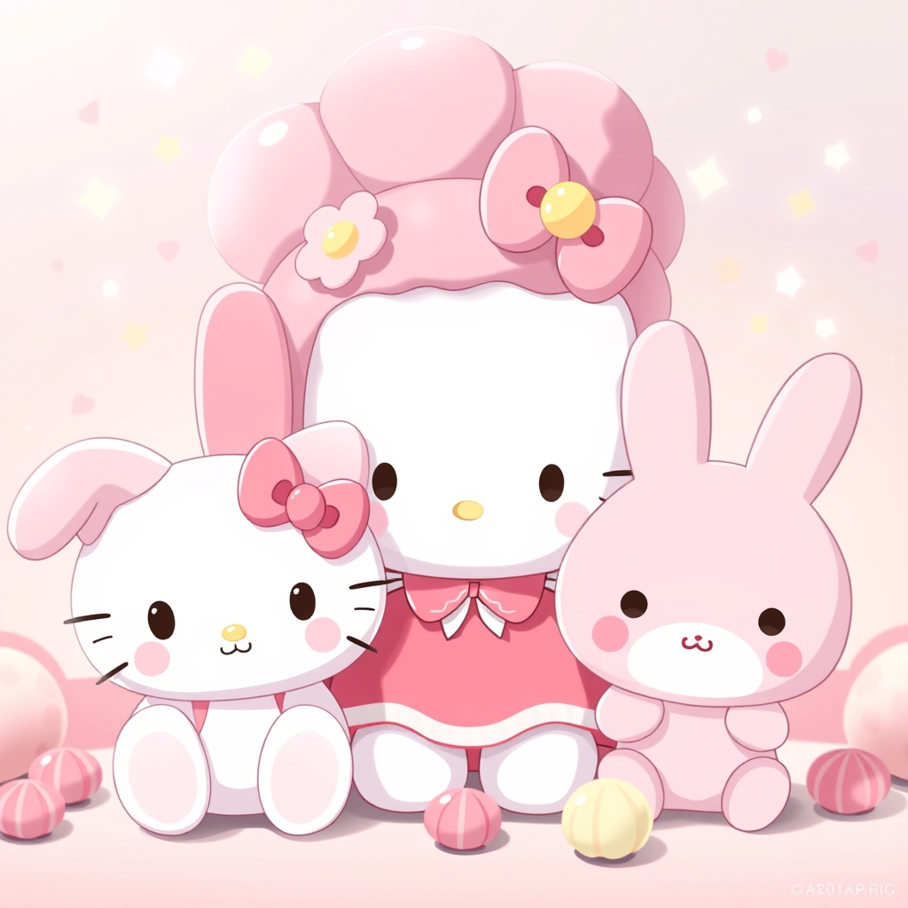 یک عکس از شخصیت های معروف سانریو که خیلی کیوت باشد18