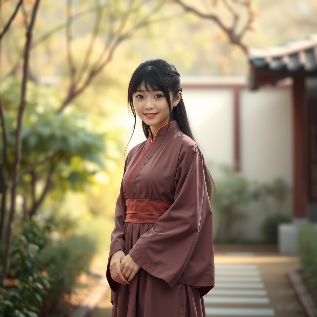 یه دختر ژاپنی با لباس بسیار زیبا و جذاب 0