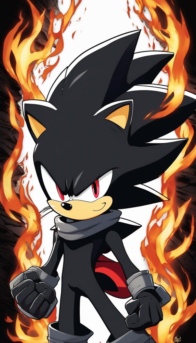 SHADOW THE HEBGEHOG آتش گرفته از داخل تاریکی ها دار حال بیرون آمد است. 18