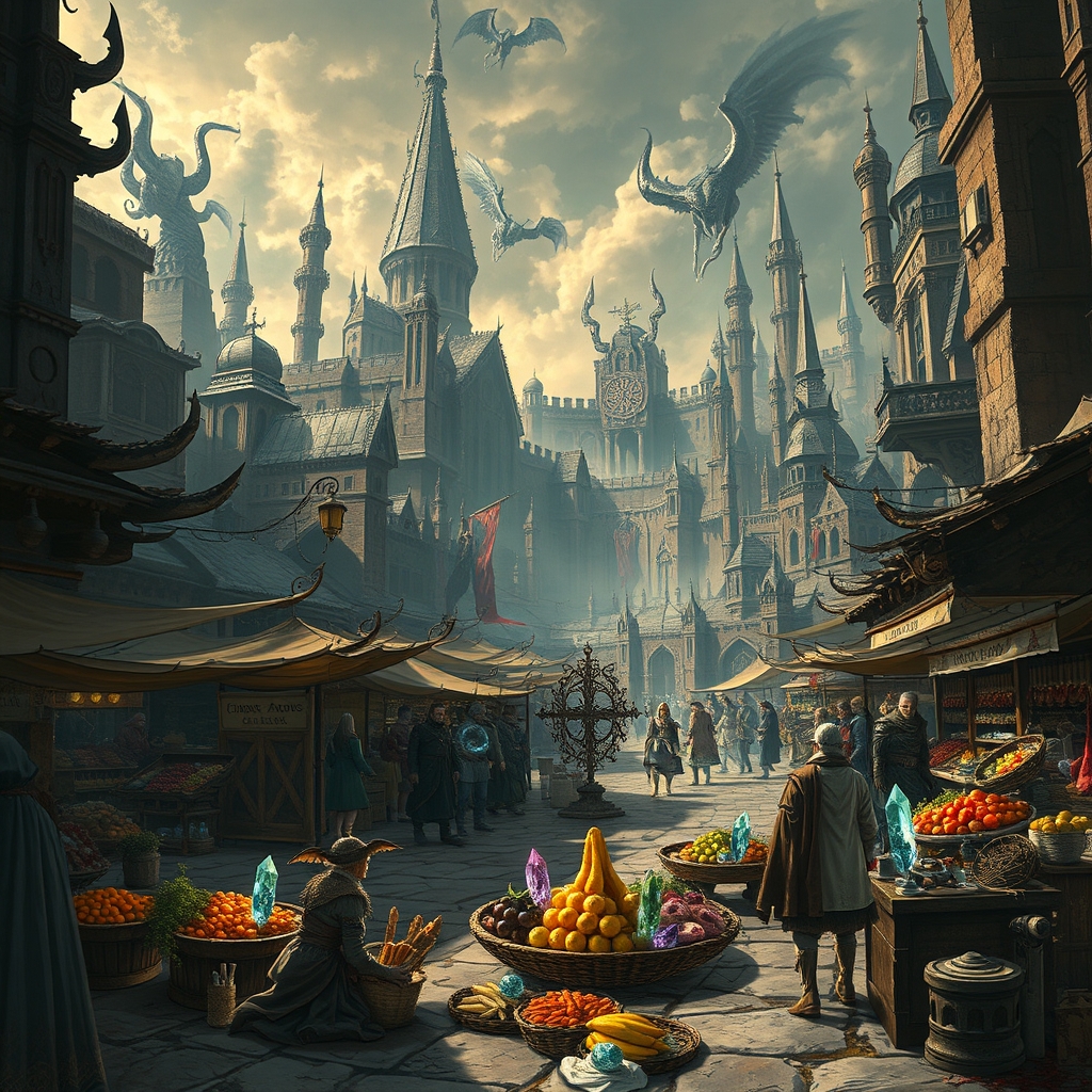 شهر قرون وسطای بزرگ دنیای شیاطین.فضای آن سرزمین  خشن به نظر میرسد. نژادهای مختلف در حال امرار معاش هستند.یک بازار بزرگ به مرکز شهر است که از انواع میوه و سبزیجات عجیب و گوشت جانوران عجیب یافت می‌شود.چند دست فروش روی زمین نشسته و به مشتری کریستال جادویی که باعث تقویت می‌شود می‌فروشند.11