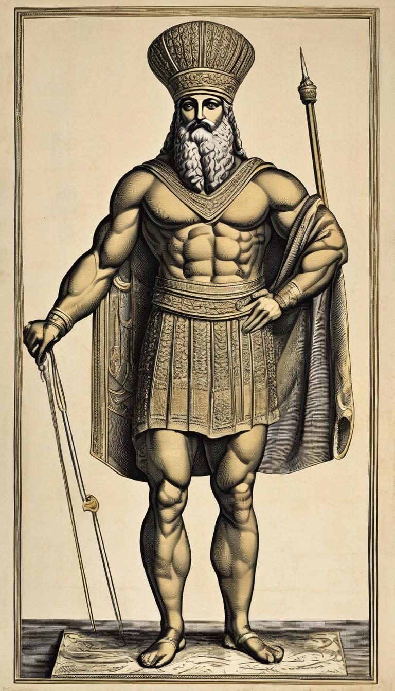 کوروش کبیر بدنساز با کلاه پادشاهی 8