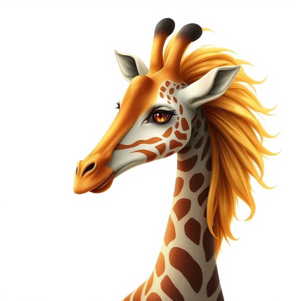 ترکیب زرافه و شیر و گور خر در یک پس زمینه سفید22