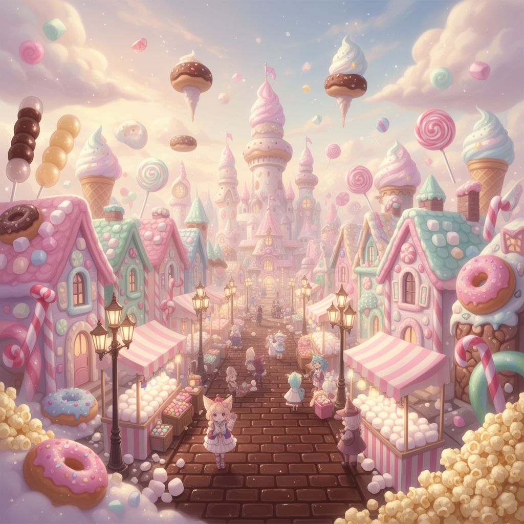 شهر خوراکی🍡🍭🍬🍫🍿🍩🍦کیوت 1