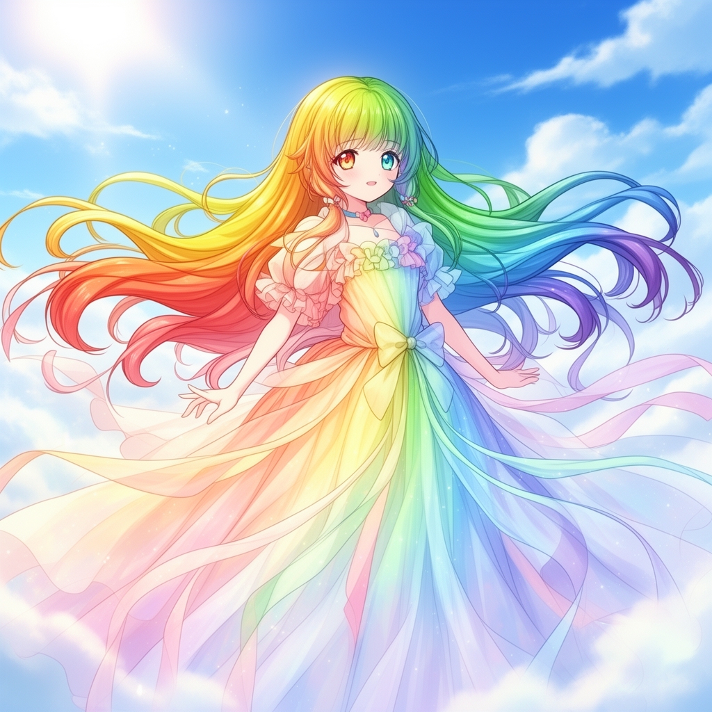 اگر رنگین کمان دختر انیمه ای بود
4