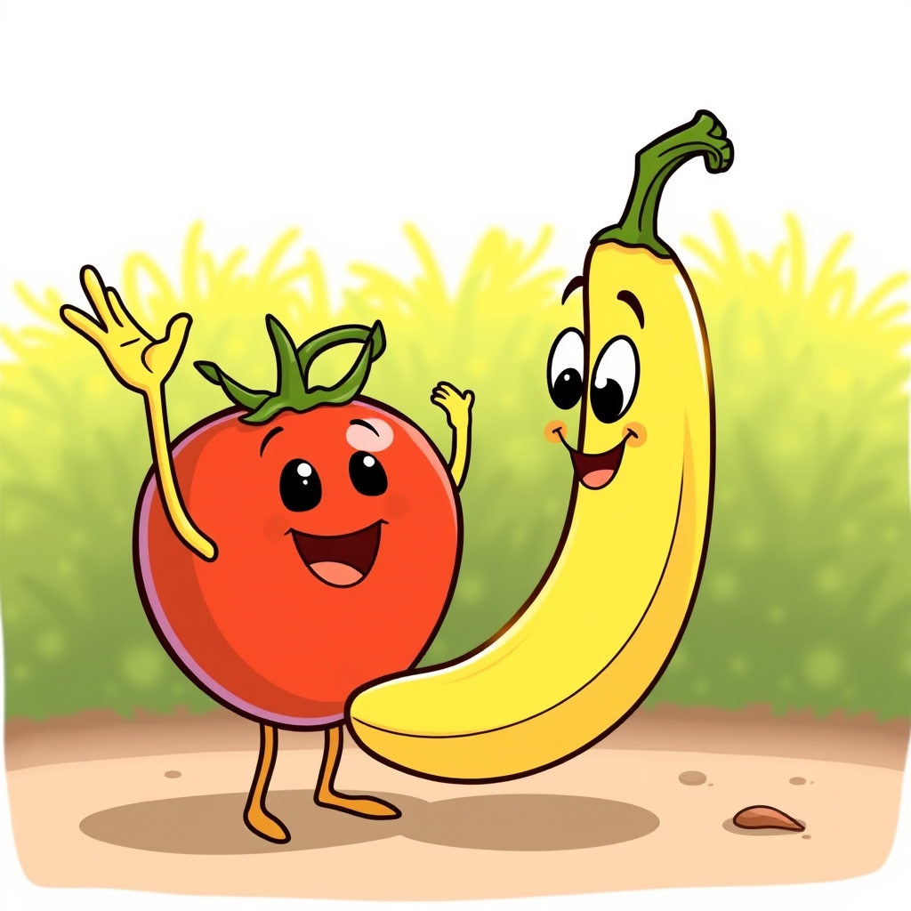 موز به گوجه فرنگی سلام بده 3