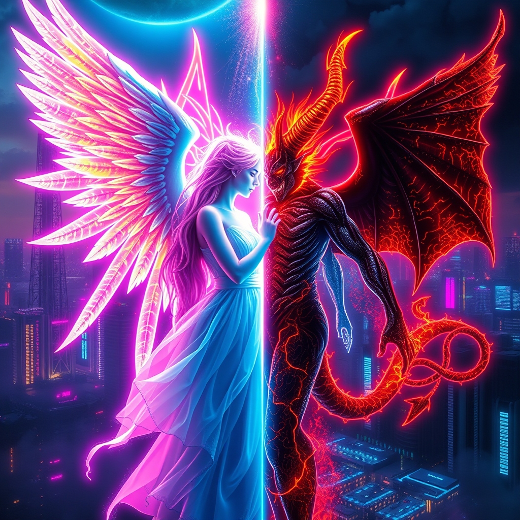 فرشته 
شیطان 😇😇😈👿🧠🫀🌺🎆3