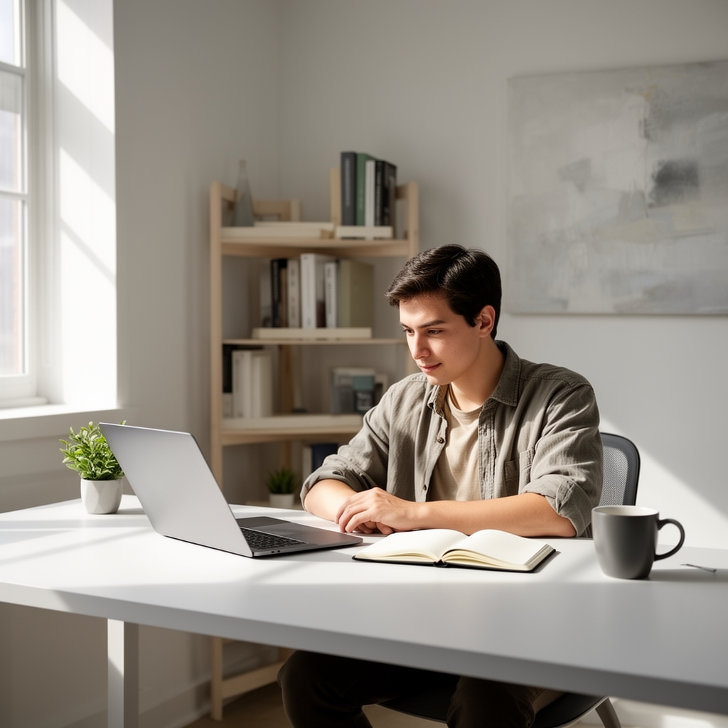 پشت میز کار باشم
5