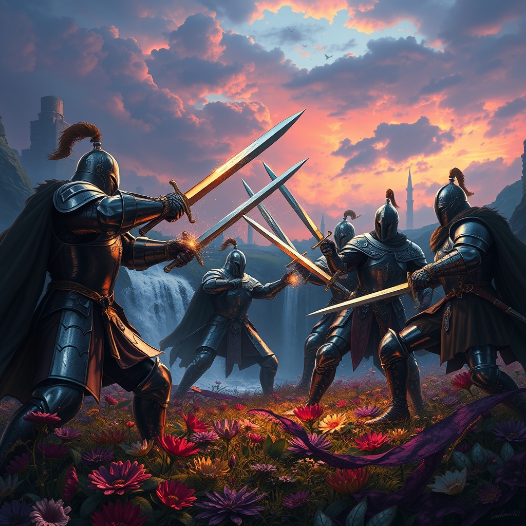 شوالیه ها در حال مبارزه 13