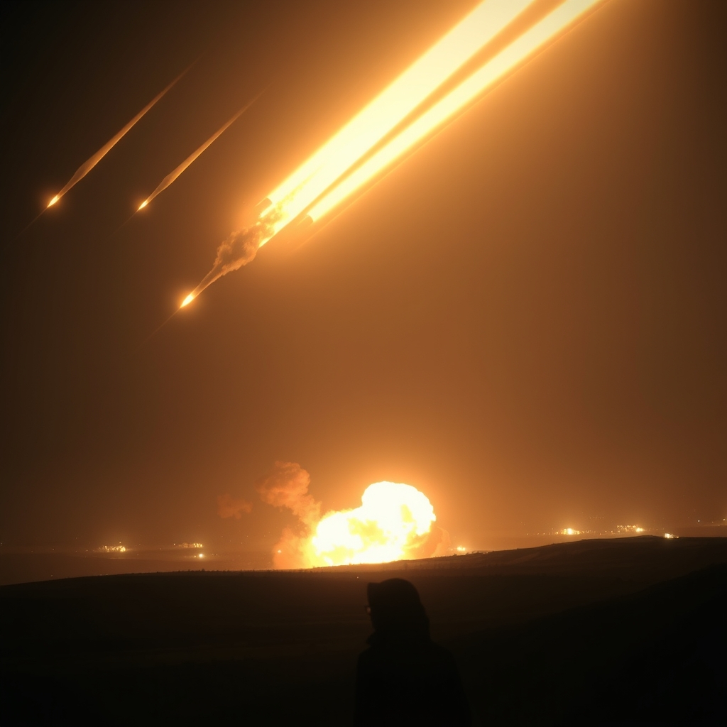 یک تصویر زیبا از حمله موشکی ایران به اسرائیل 16