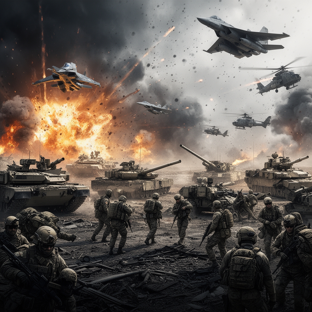 با تمام امکانات نظامی در صحنه جنگ 2