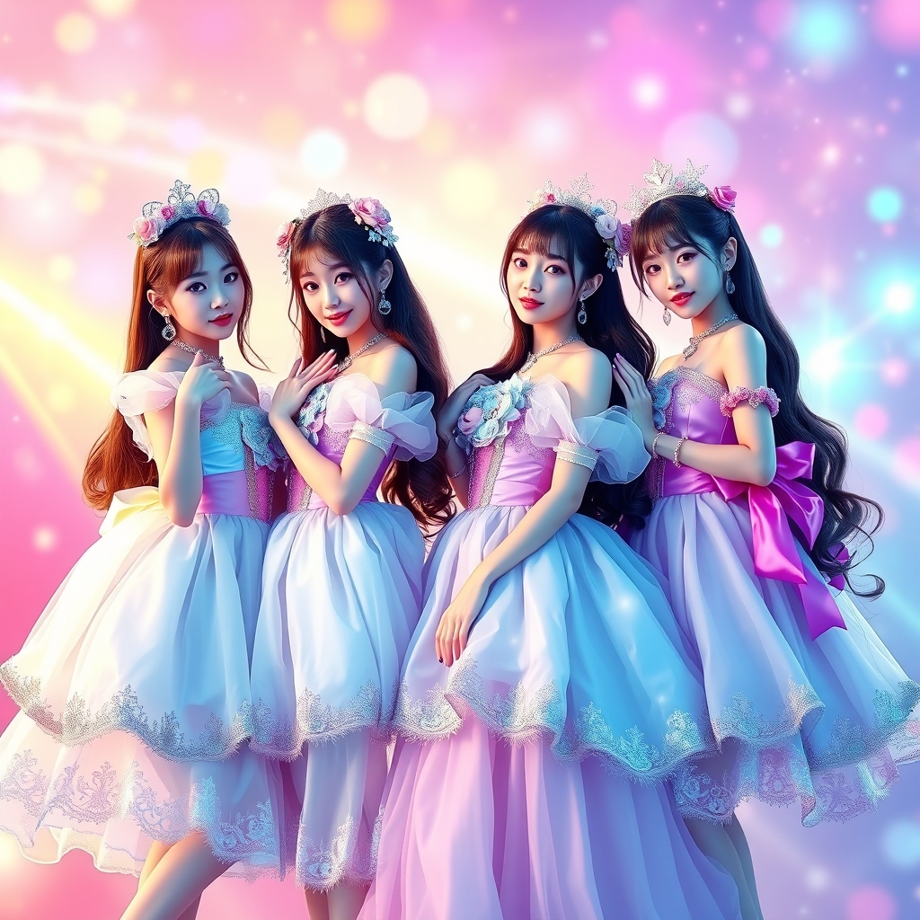 عکس گروه بلک پینک با لباس های پرنسسی 4 نفرشون یعنی لیسا . جنی . جیسو . رزي
5