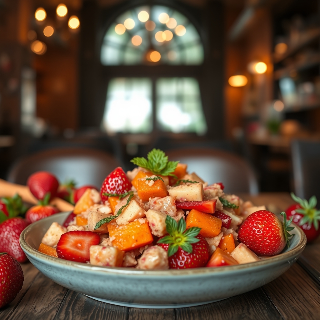 مخلوط هویج توت‌فرنگی رستوران با جزئیات 16