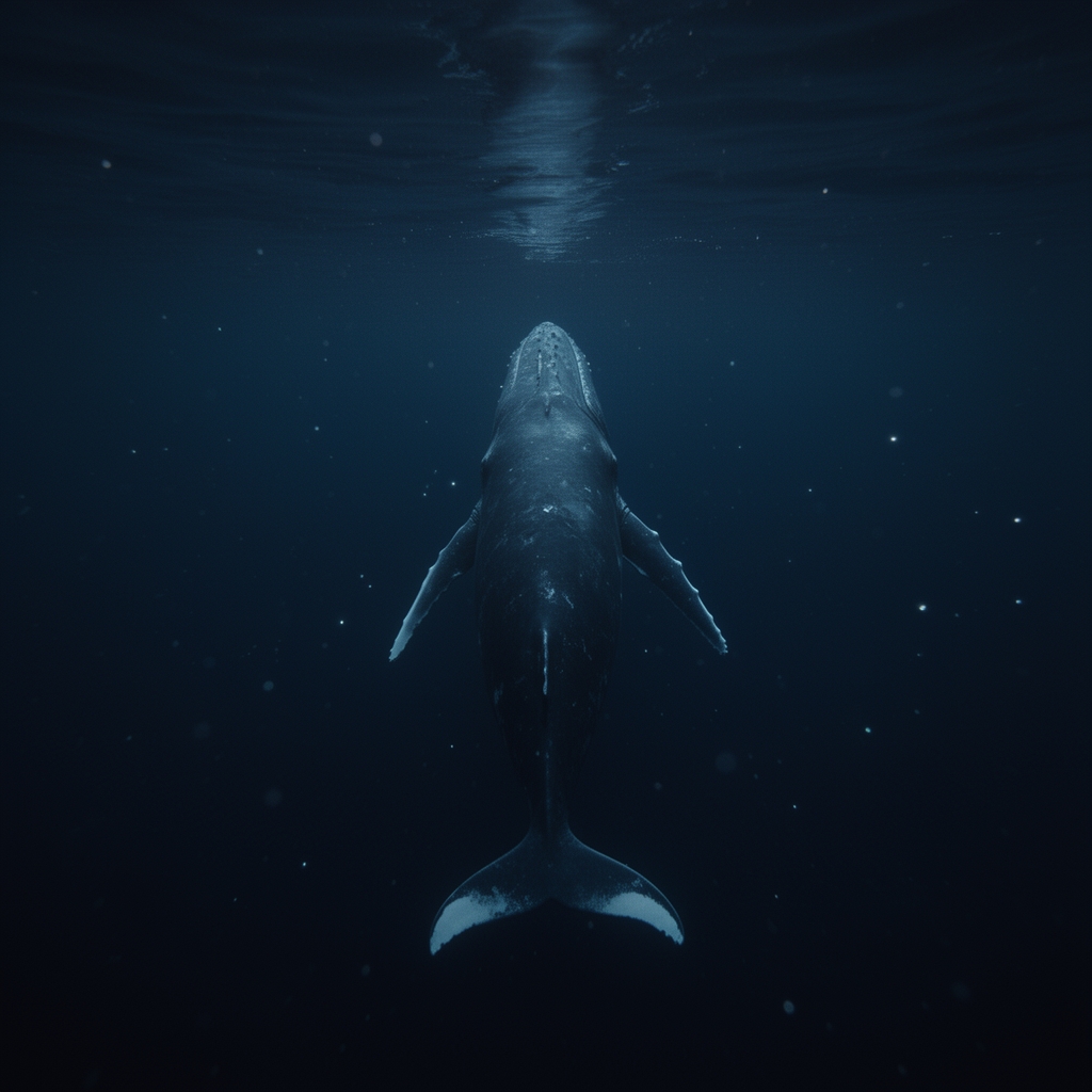 نهنگ تنهایی که در اعماق دریا درحال شنا کردن است.... 
که گویی دنبال دوستانش میگردد5