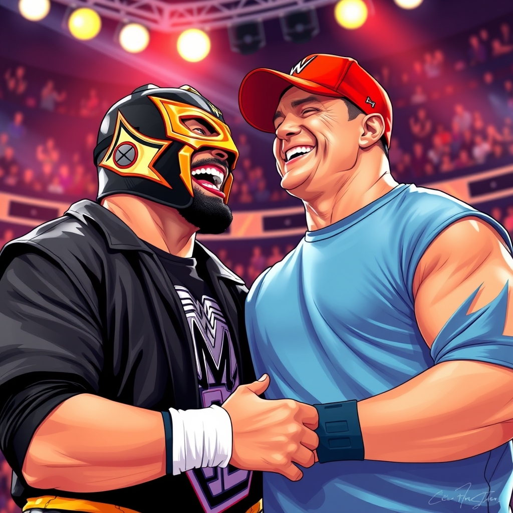 ری میستریو و جان سینا رفق فابریک
0