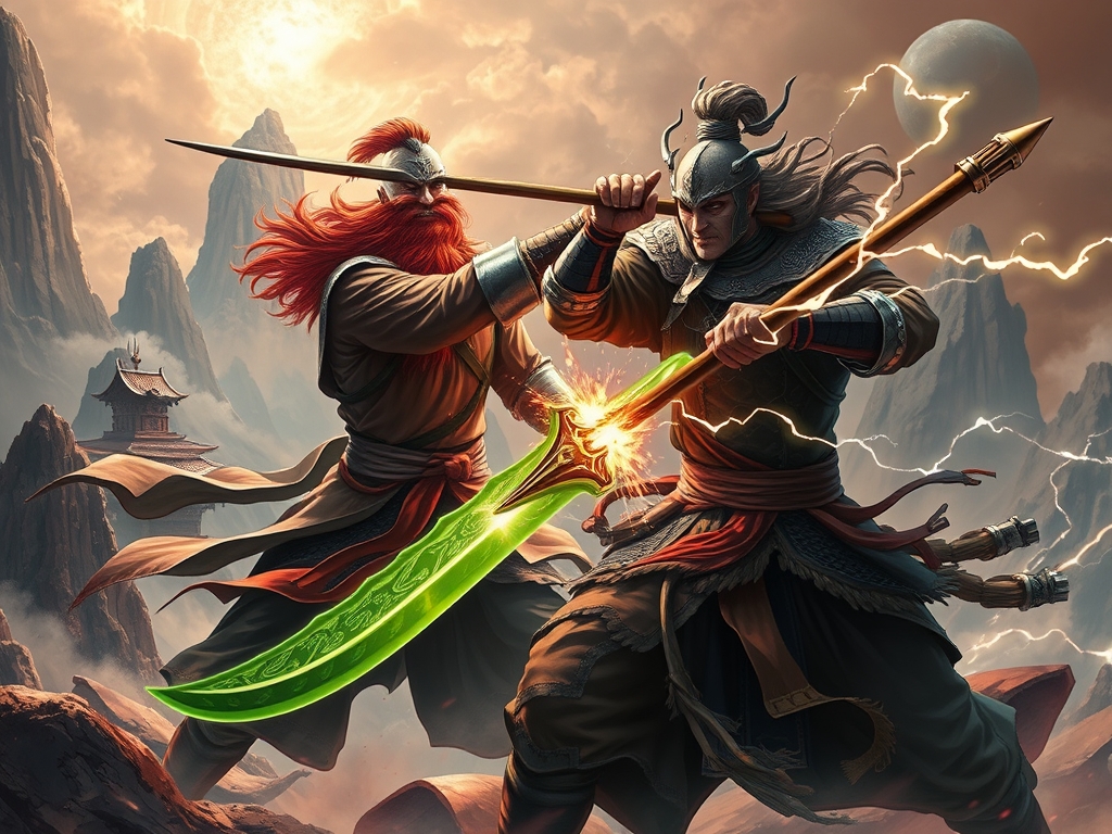 گوان یو در حال جنگ با ژانگ فی18