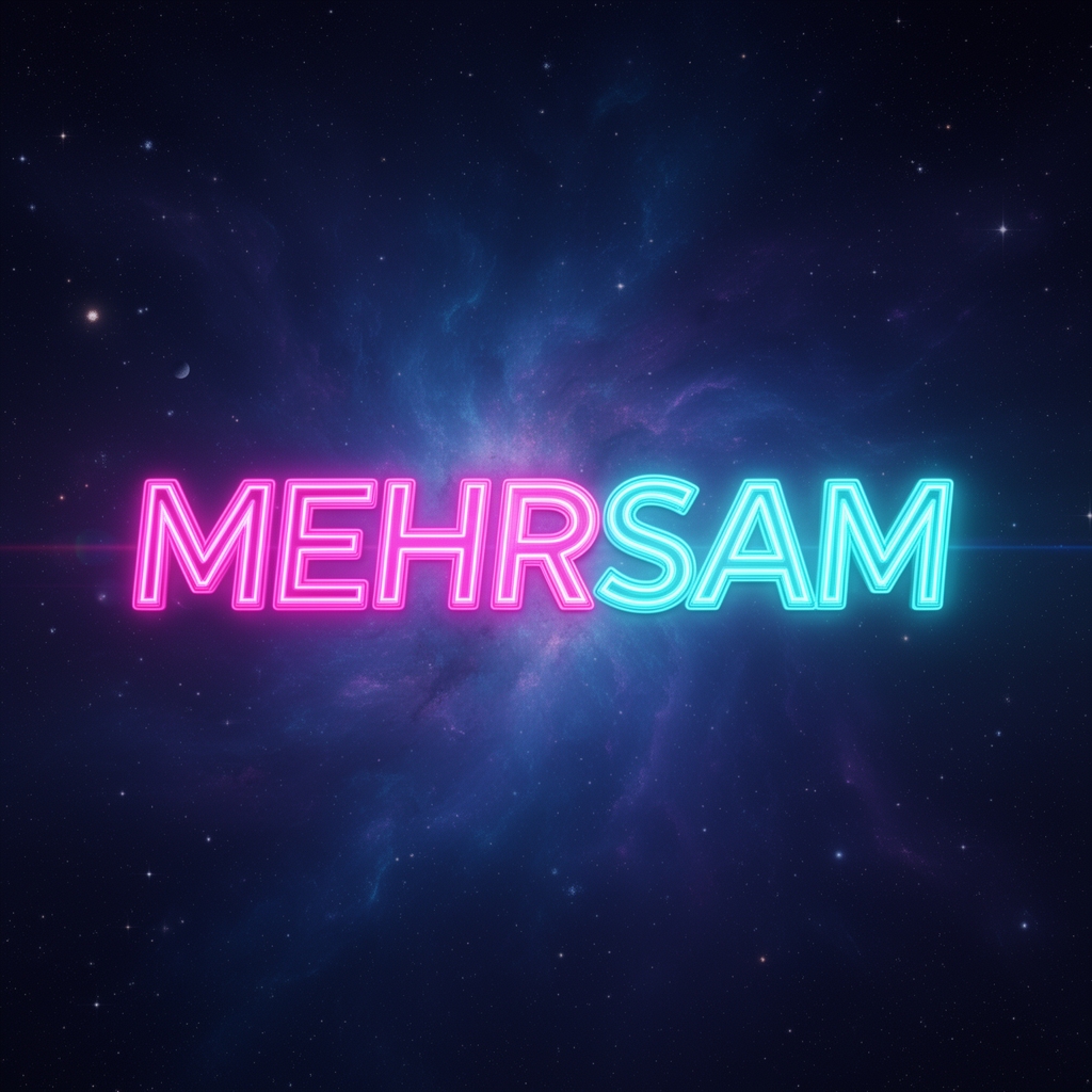 یک عکس که فضا را نشان میدهد و روی عکس اسم MEHRSAM باشد3