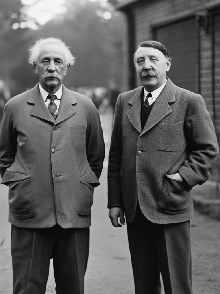 هیتلر ایستاده کنار آلبرت انیشتین 

22