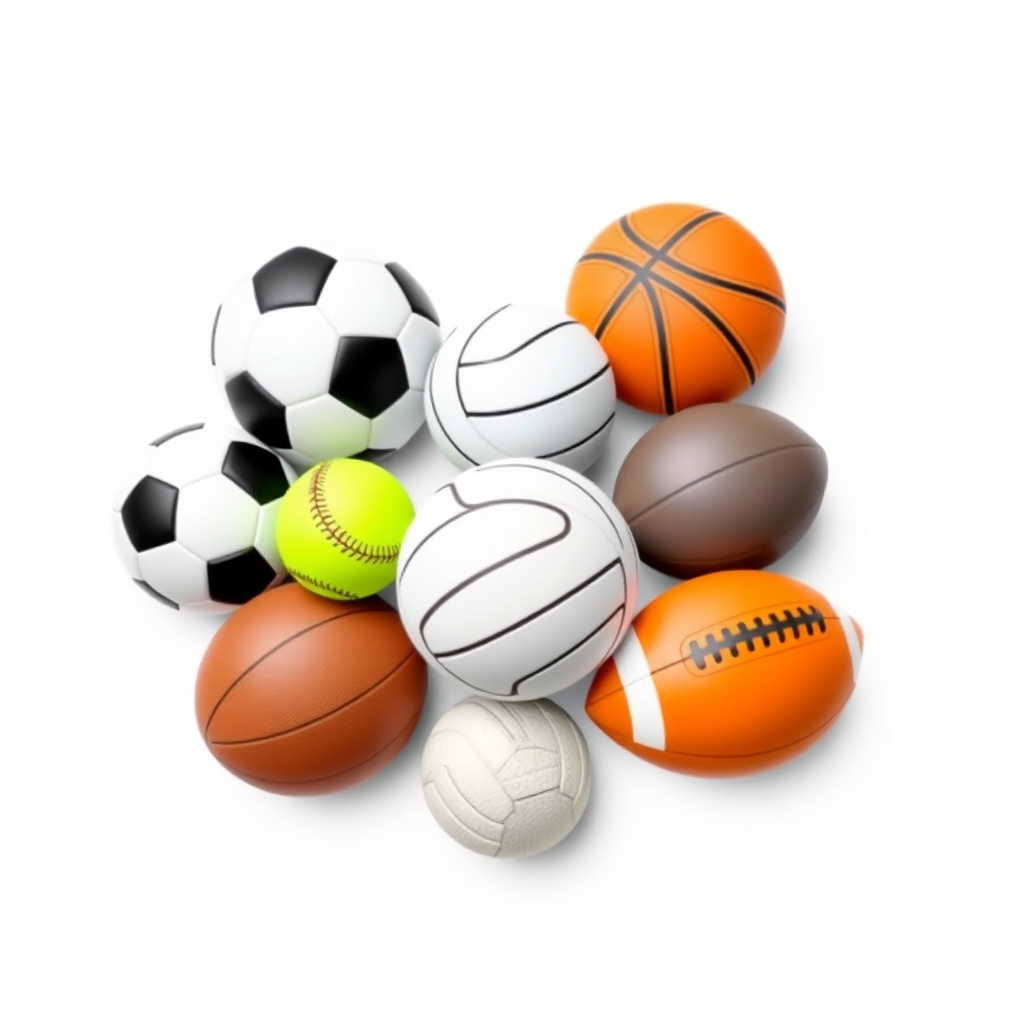 ⚽⚾🥎🏀🏐🏈🏉پس‌زمینه سفید0
