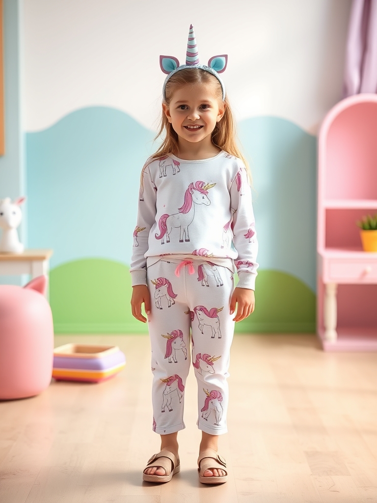 عکس از لباس ست دخترانه تک شاخ21