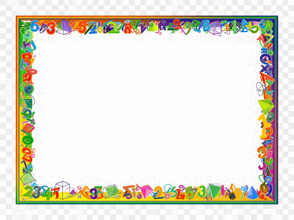 تصویری از حاشیه کادر رنگی ریاضی برای نوشتن متن3