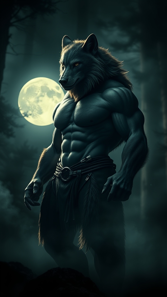 یک آدم که مثل گرگ هست بدن ساز هست   در جنگل تاریک پر از دود وسایه سر آن گرگینه روی ماه کامل افتاده6