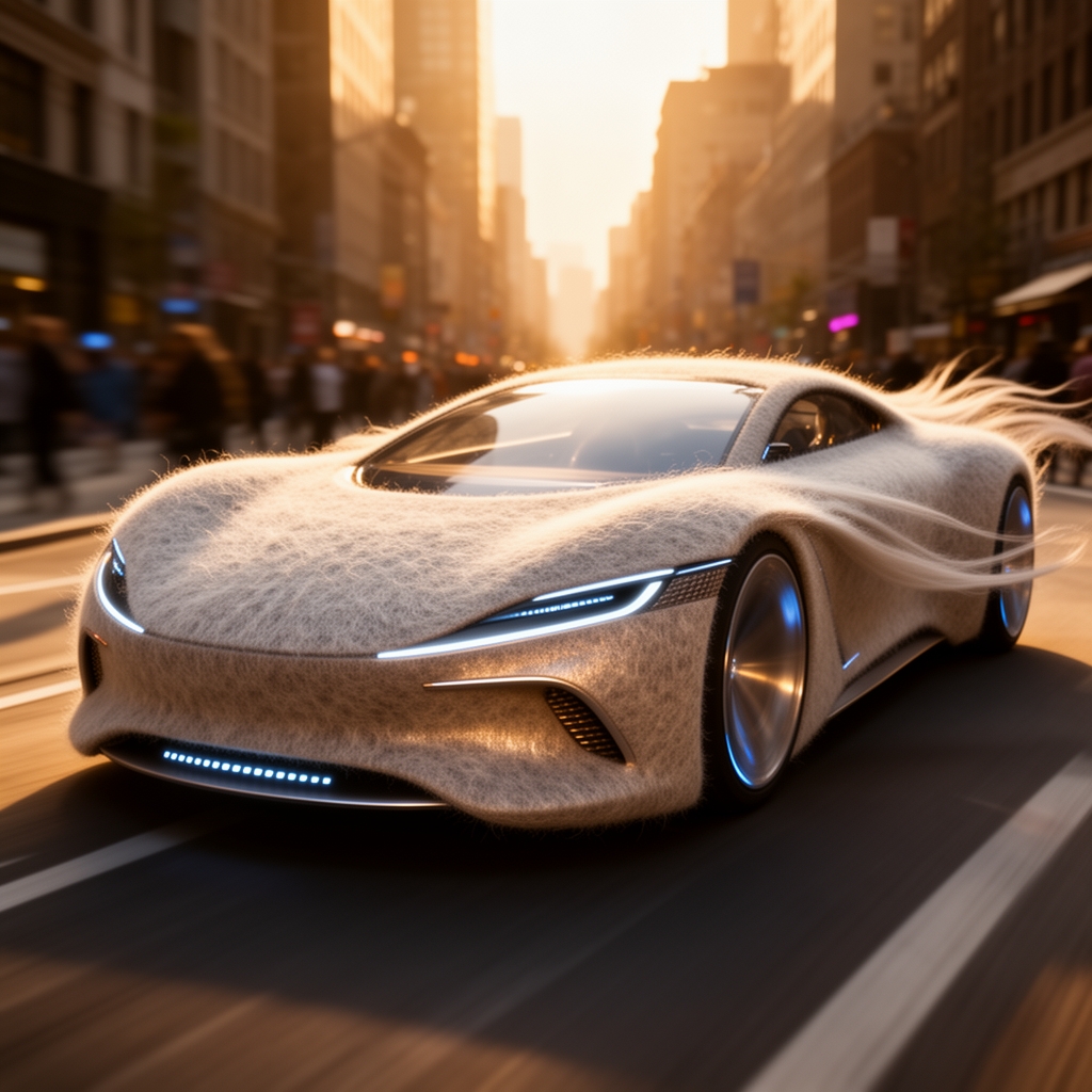 یه خودرو ساخته شده از پشم، پیشرفته اتوماتیک و خوش استایل2