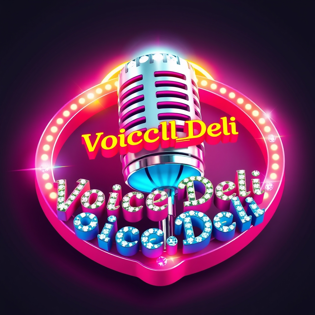 لوگوی میکروفن یا هدفون جذاب سه بعدی بلندو نورپردازبا الماس و یاقوت و...رنگی نورانی داشته باشه که روش ب  انگلیسی با رنگ روشن فقط یک بار لینک VoiceCall_Deliنوشته باشه
  و پایینش هم با سنگ و و الماس سنتی نوشته باشه 
6