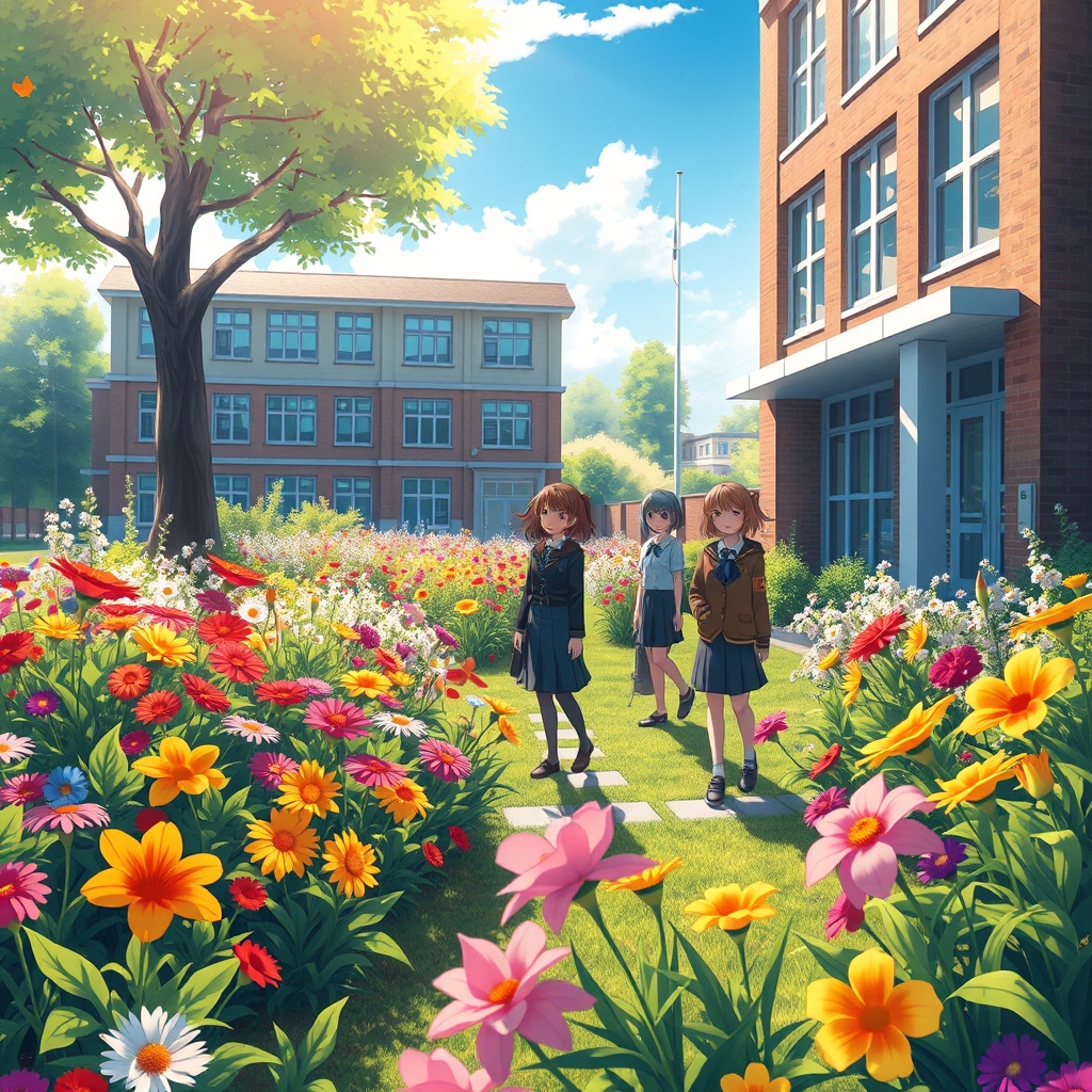 باغی پز از گل در کنار دبیرستان 13