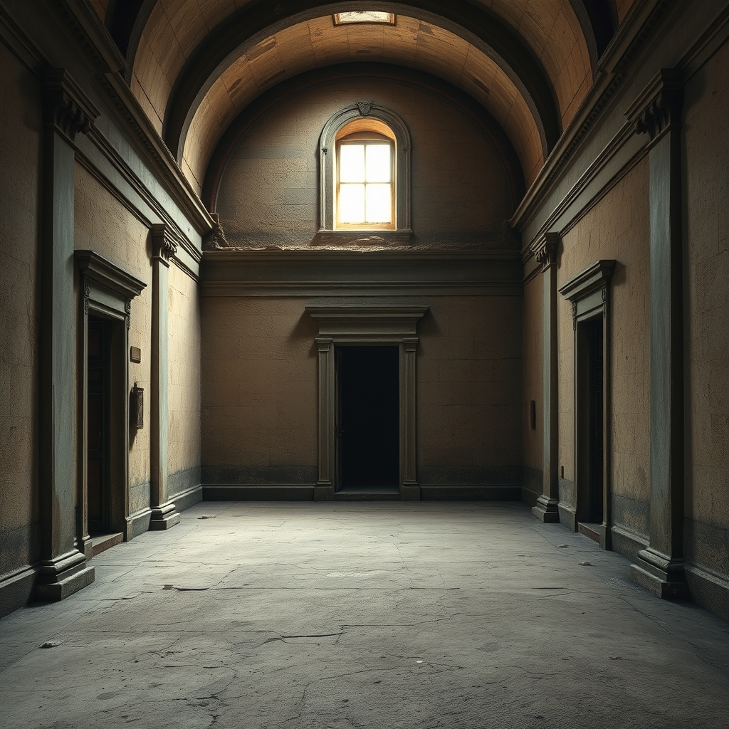 فضای داخلی اتاق خوب باستانی خالی9