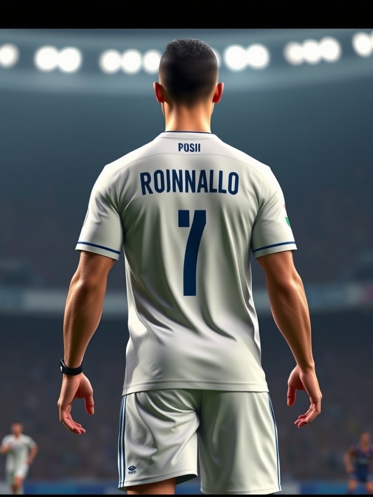 رونالدو با پیراهن رئال از پشت سر درحال ایستگاهی زدن 10