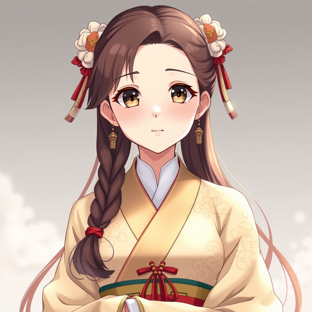 یک دختر زیبا با لباس های چین قدیم5