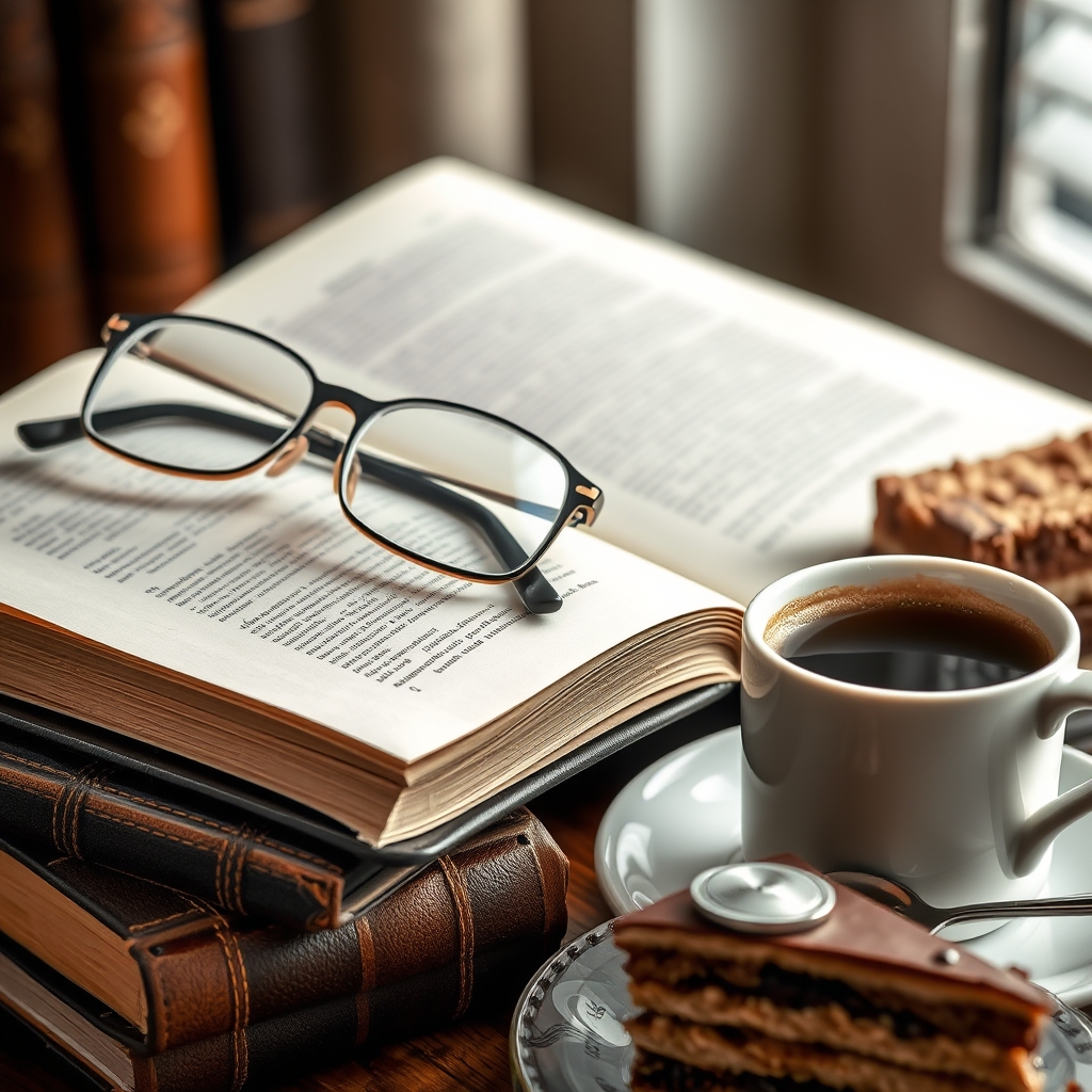 👓📚📖🖊☕️🍰22