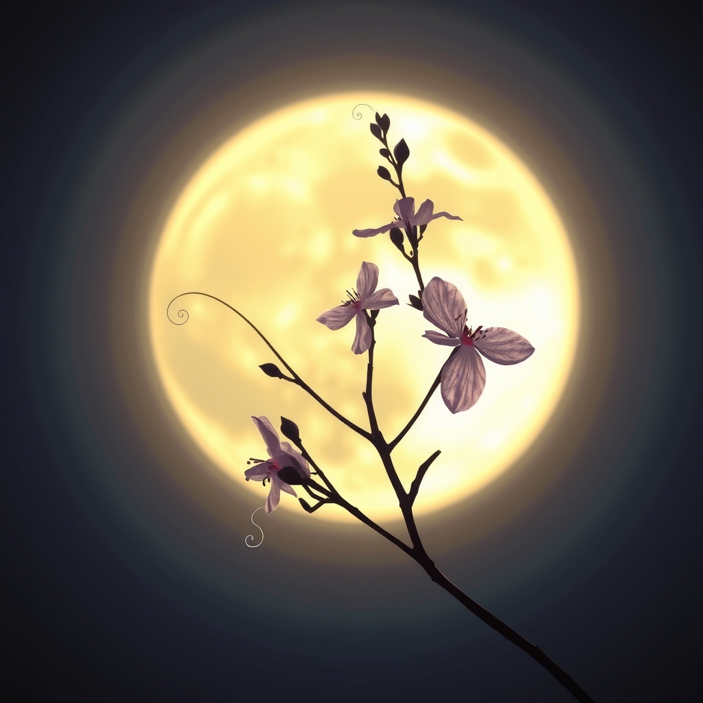 شاخه گل که ماه پشتشه
3